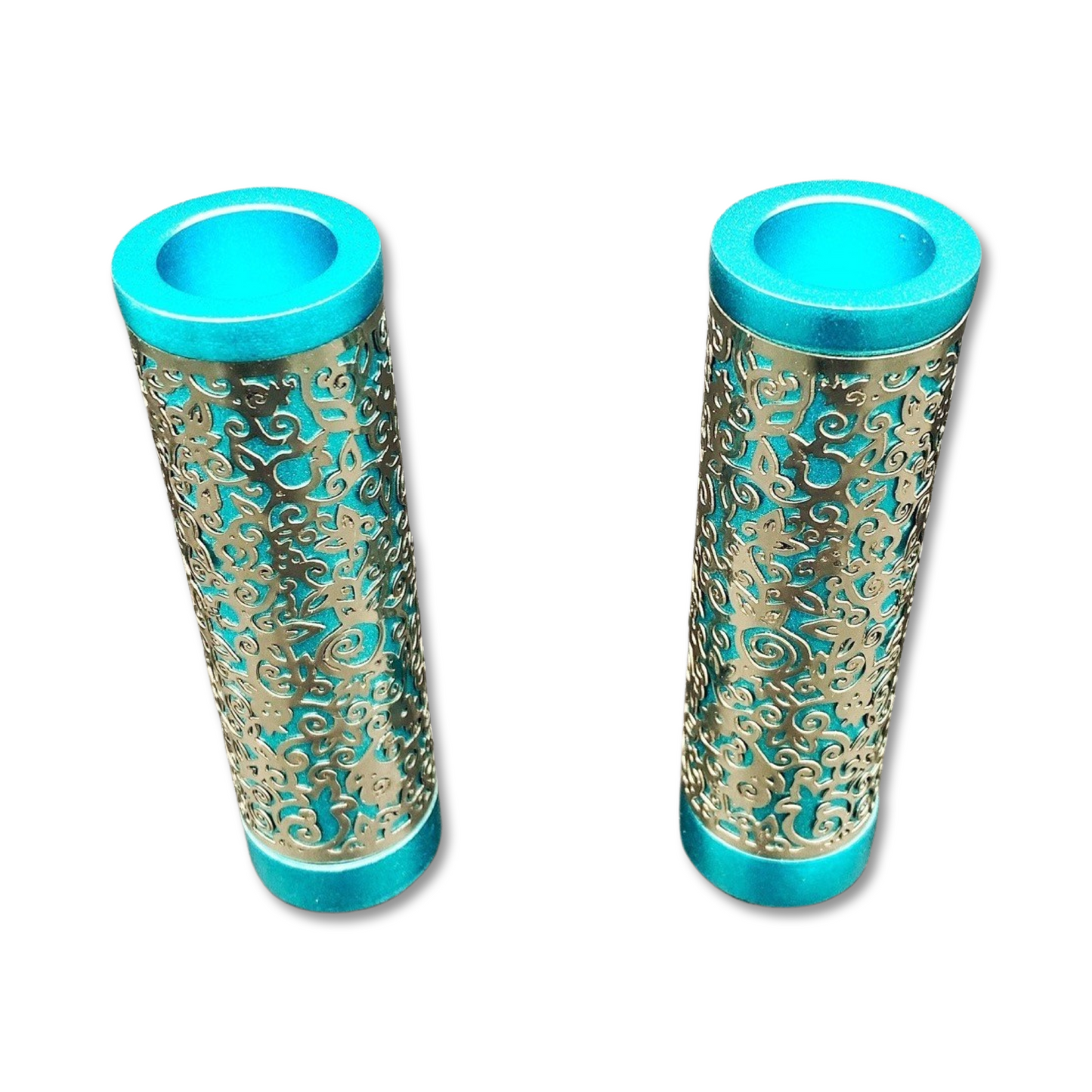 Round Shabbat Candle Holders