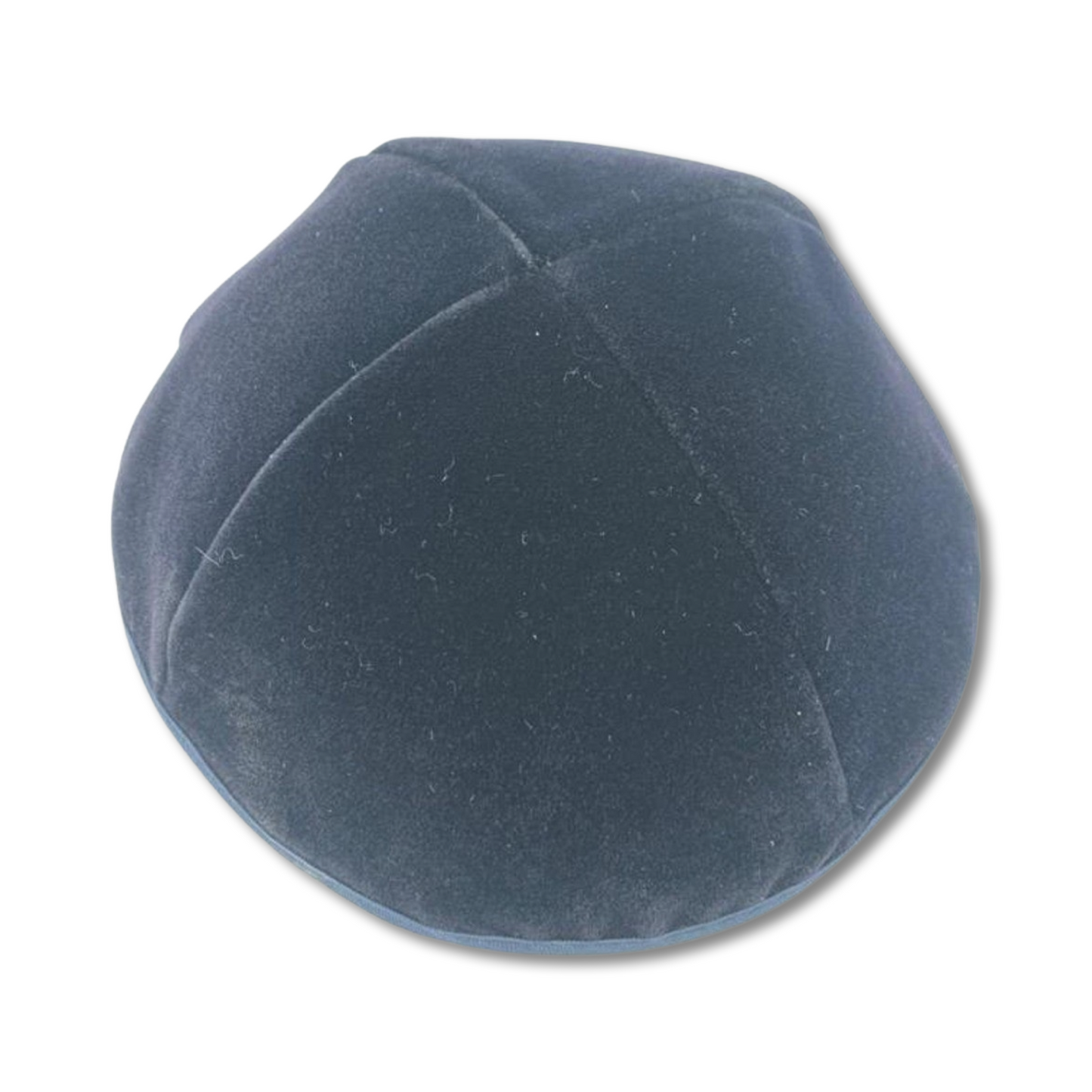 Plain Navy Dark Blue Kippah 100% cotton velvet