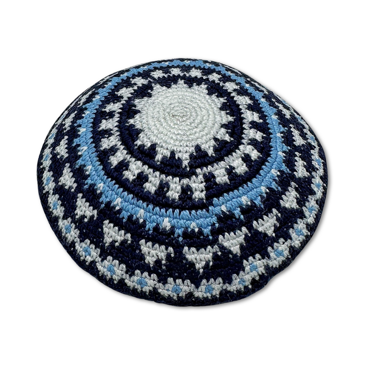 Blue Cotton Hand Made Kippah