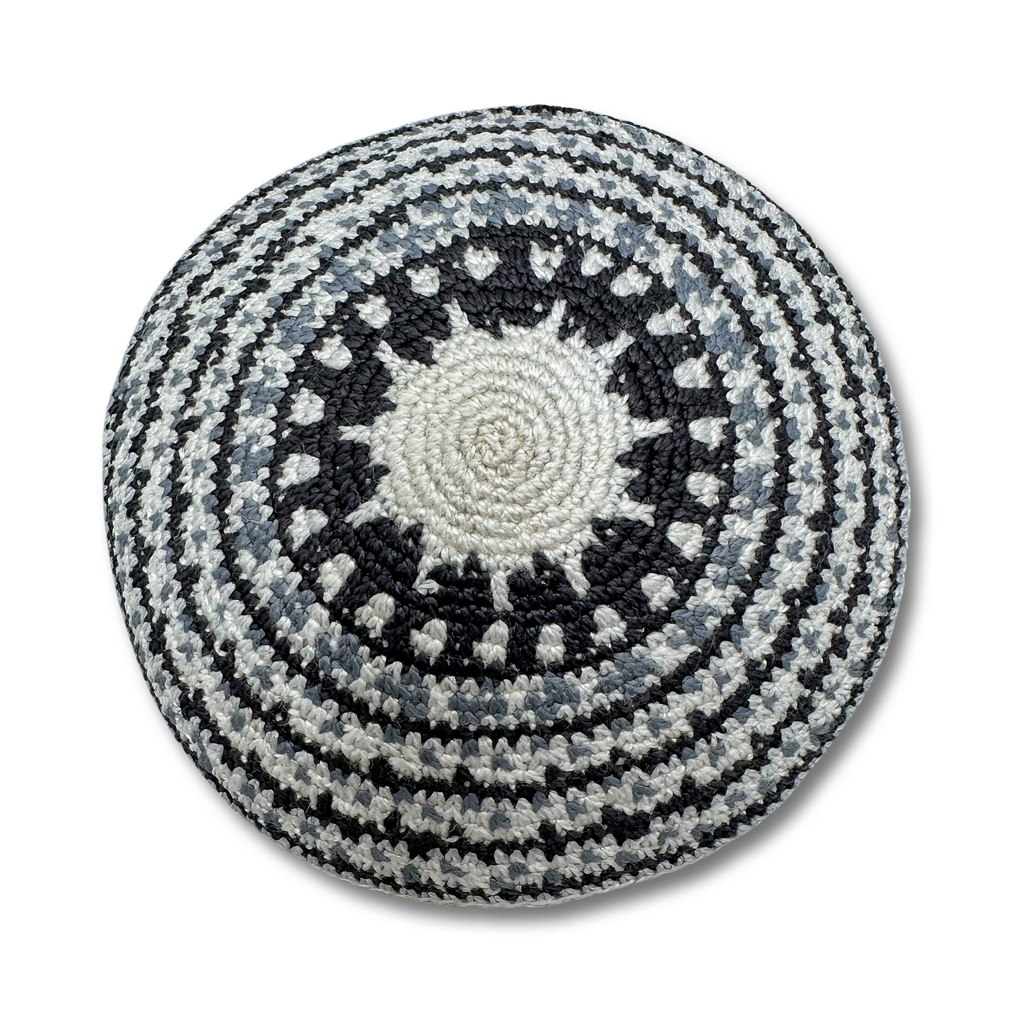 Cotton knitted Hand Made Kippah 14cm