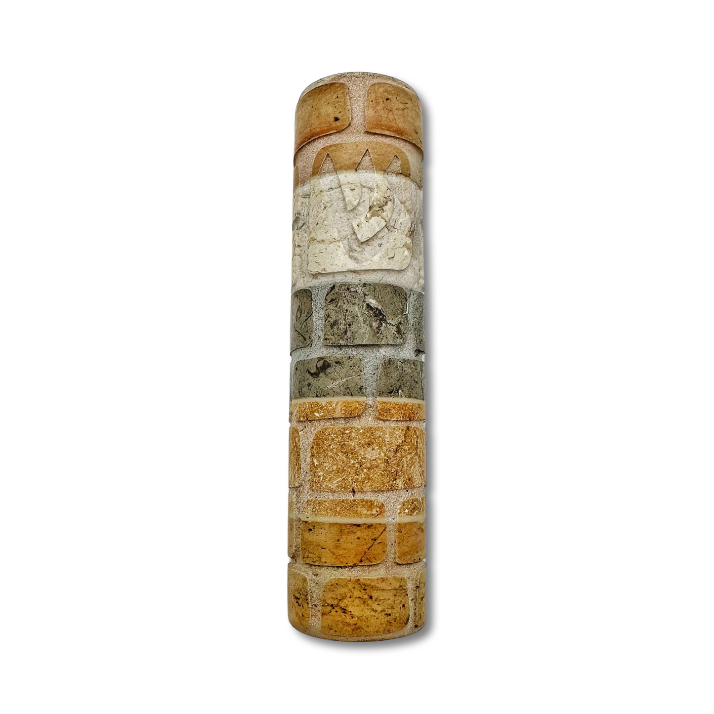 Jerusalem Stone Mezuzah Western Wall Design