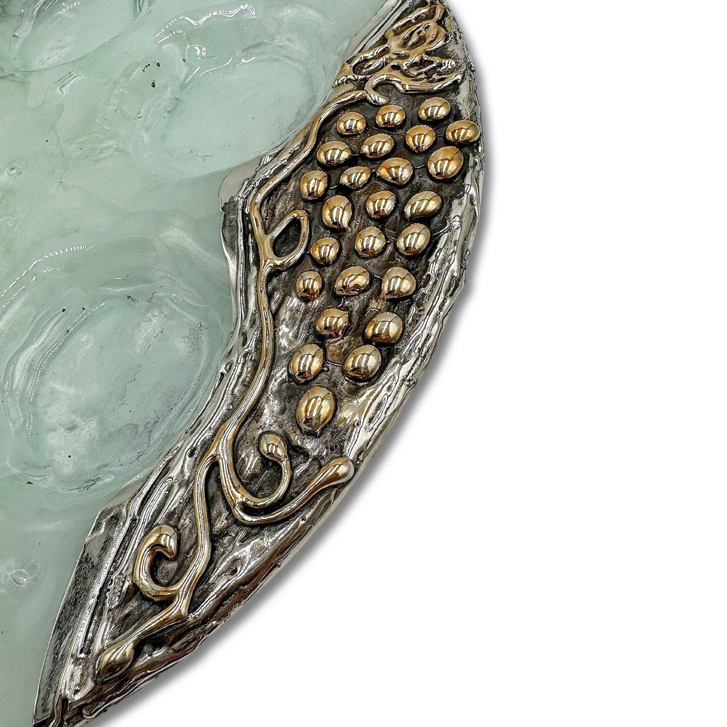 Sterling Silver & Glass Passover Plate