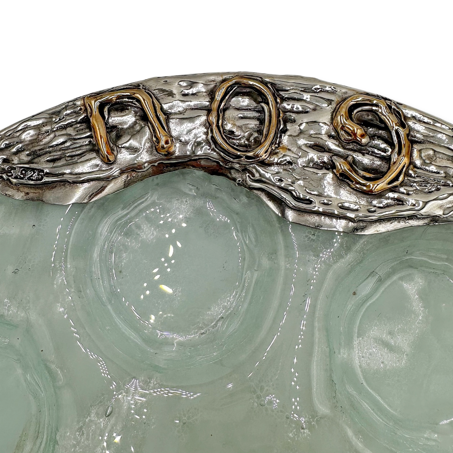 Sterling Silver & Glass Passover Plate