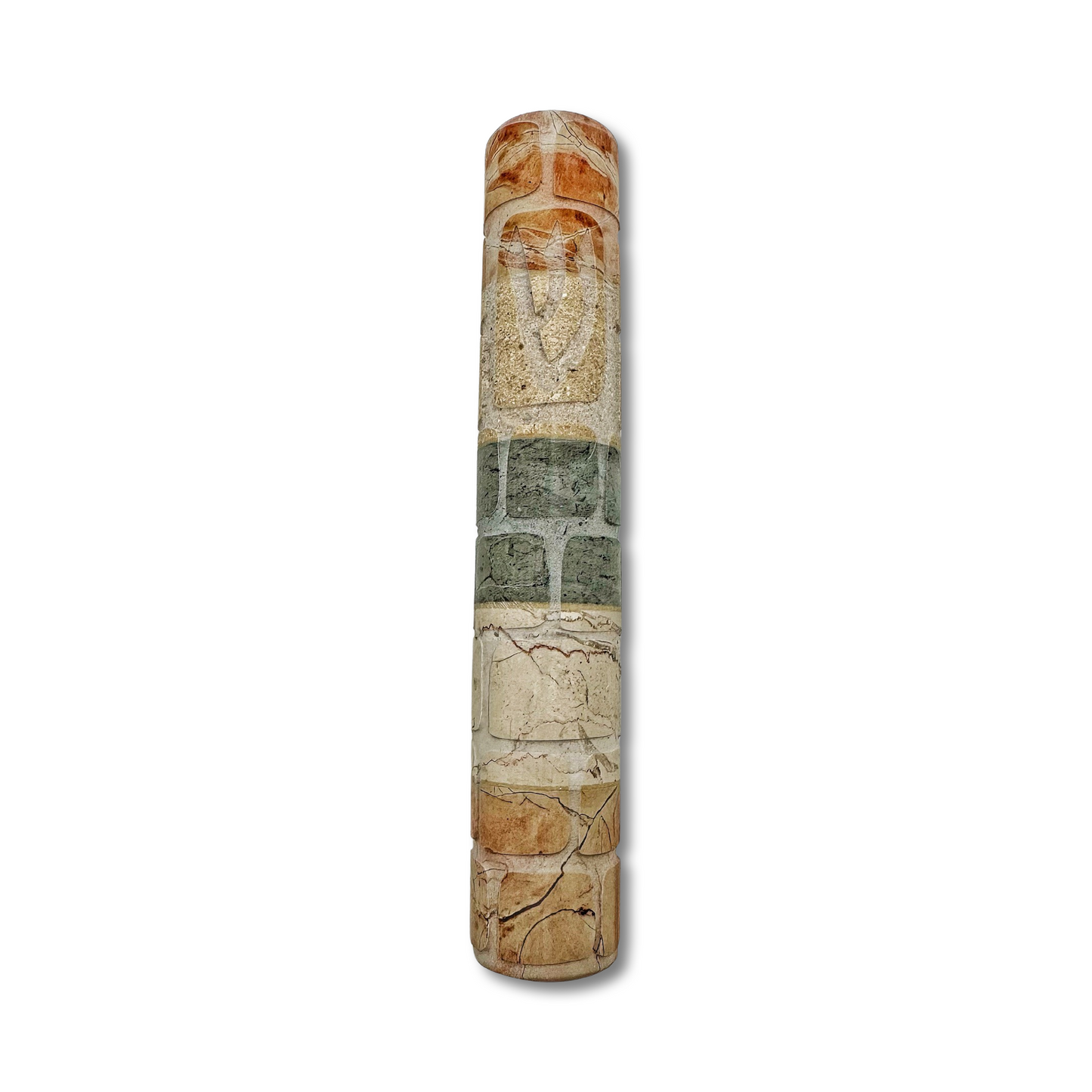 Jerusalem Stone Mezuzah Western Wall Design