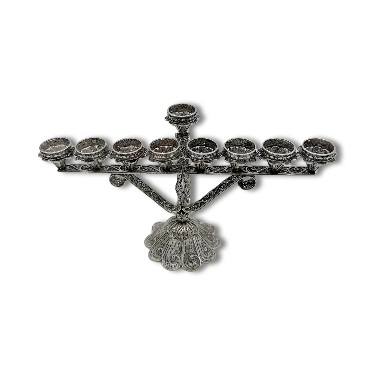 Sterling Silver Hanukkah Menorah