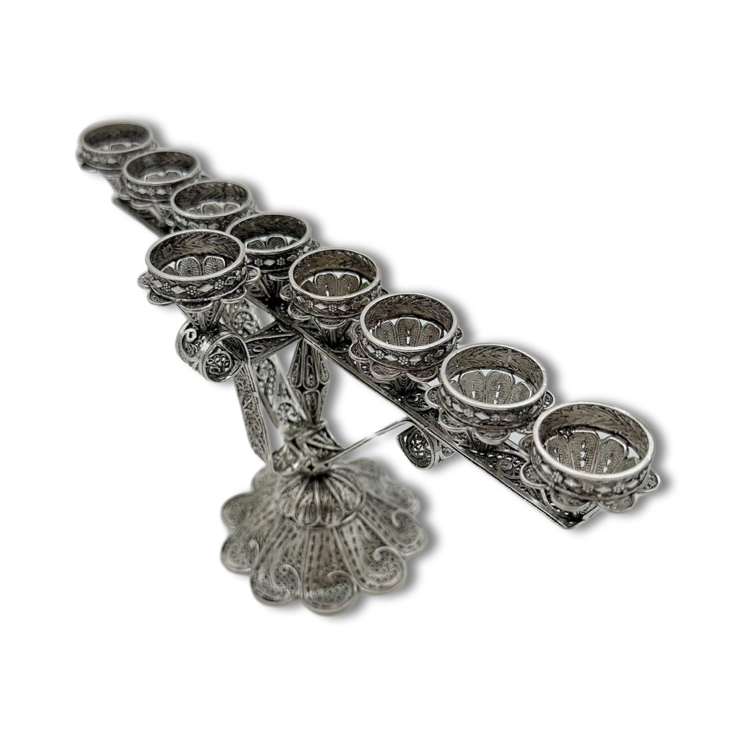 Sterling Silver Hanukkah Menorah