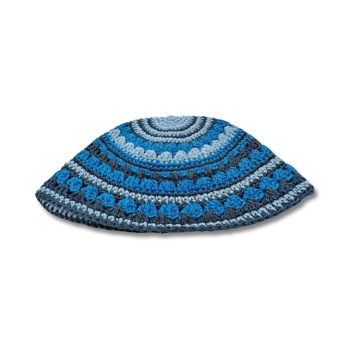 Blue Big Kippah 100% Cotton