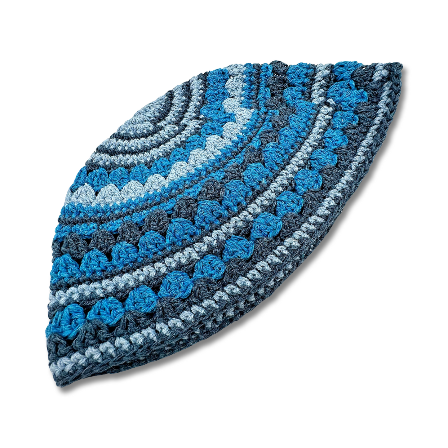 Blue Big Kippah 100% Cotton