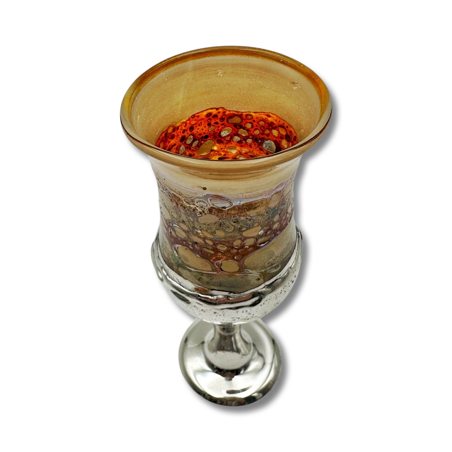 Silver & Glass Kiddush Cup