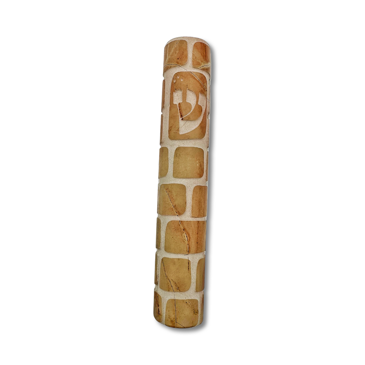 Jerusalem Stone Mezuzah Western Wall Design