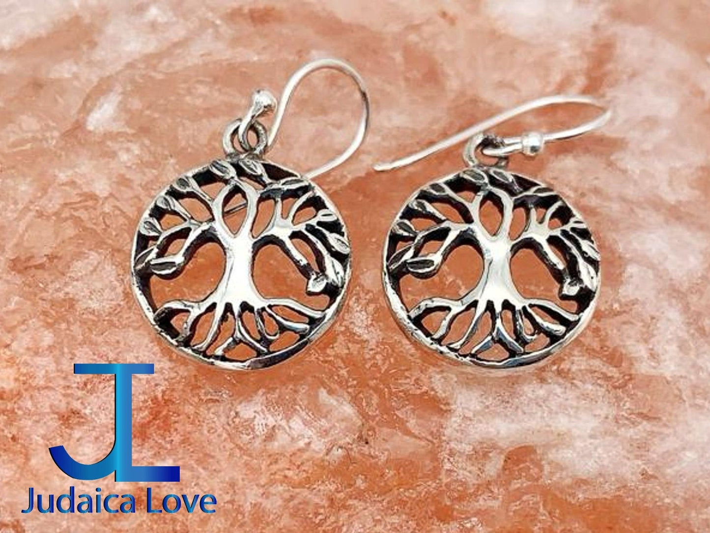 Sterling Silver Ahava Earrings (Love)