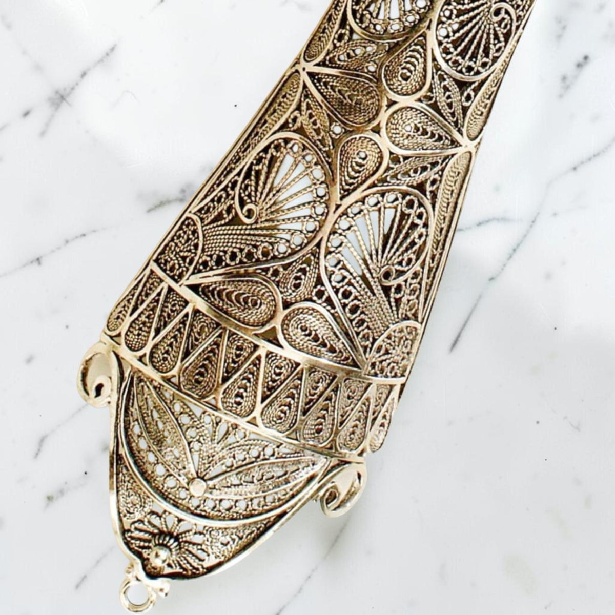 Mezouzah en filigrane yéménite en argent sterling au design unique