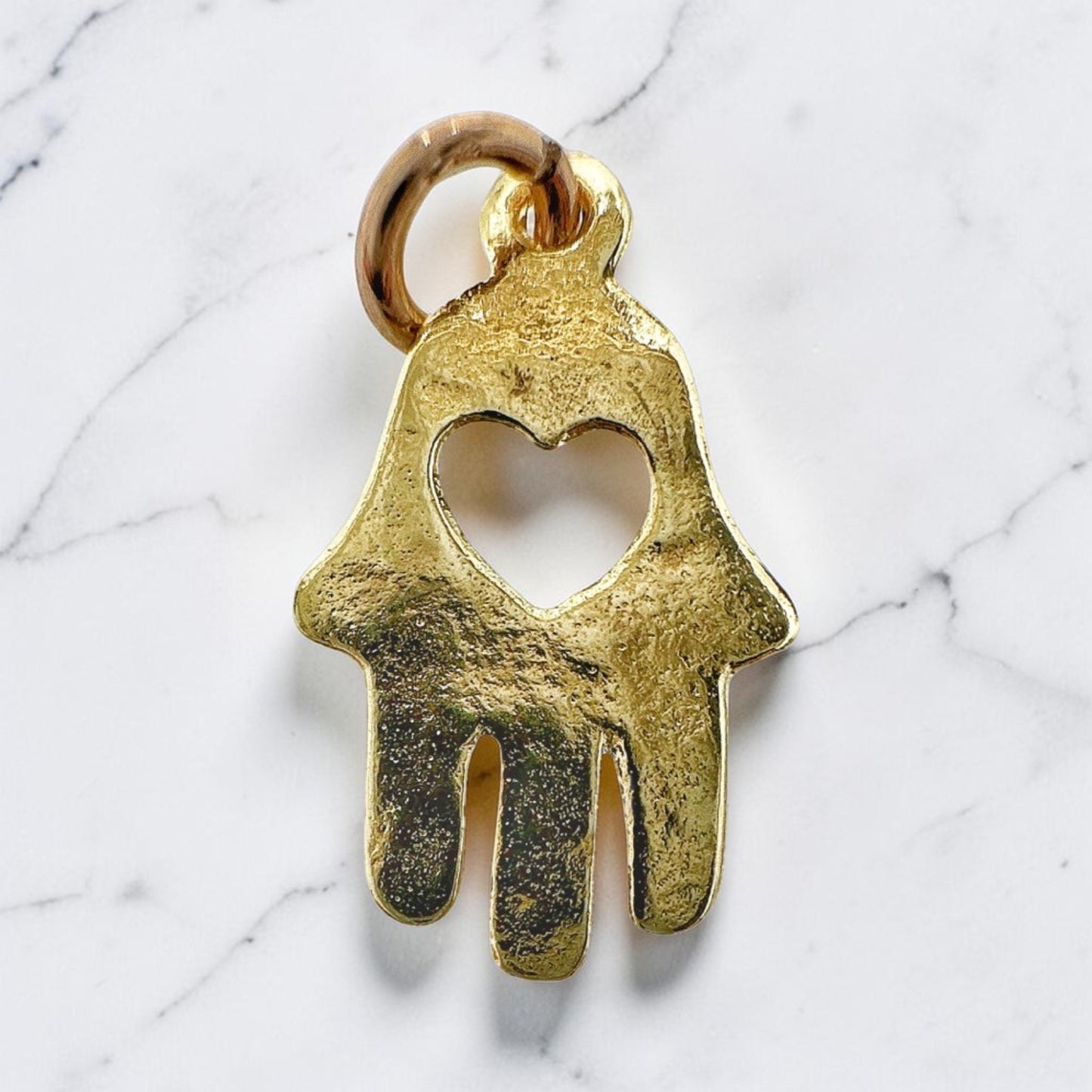 Gold Filled Hamsa Heart Necklace