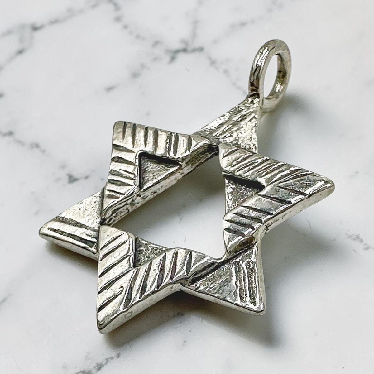 Collier étoile de David en argent sterling
