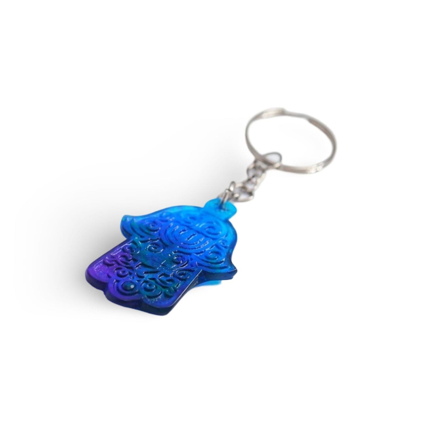Menorah Design Hamsa Keychain