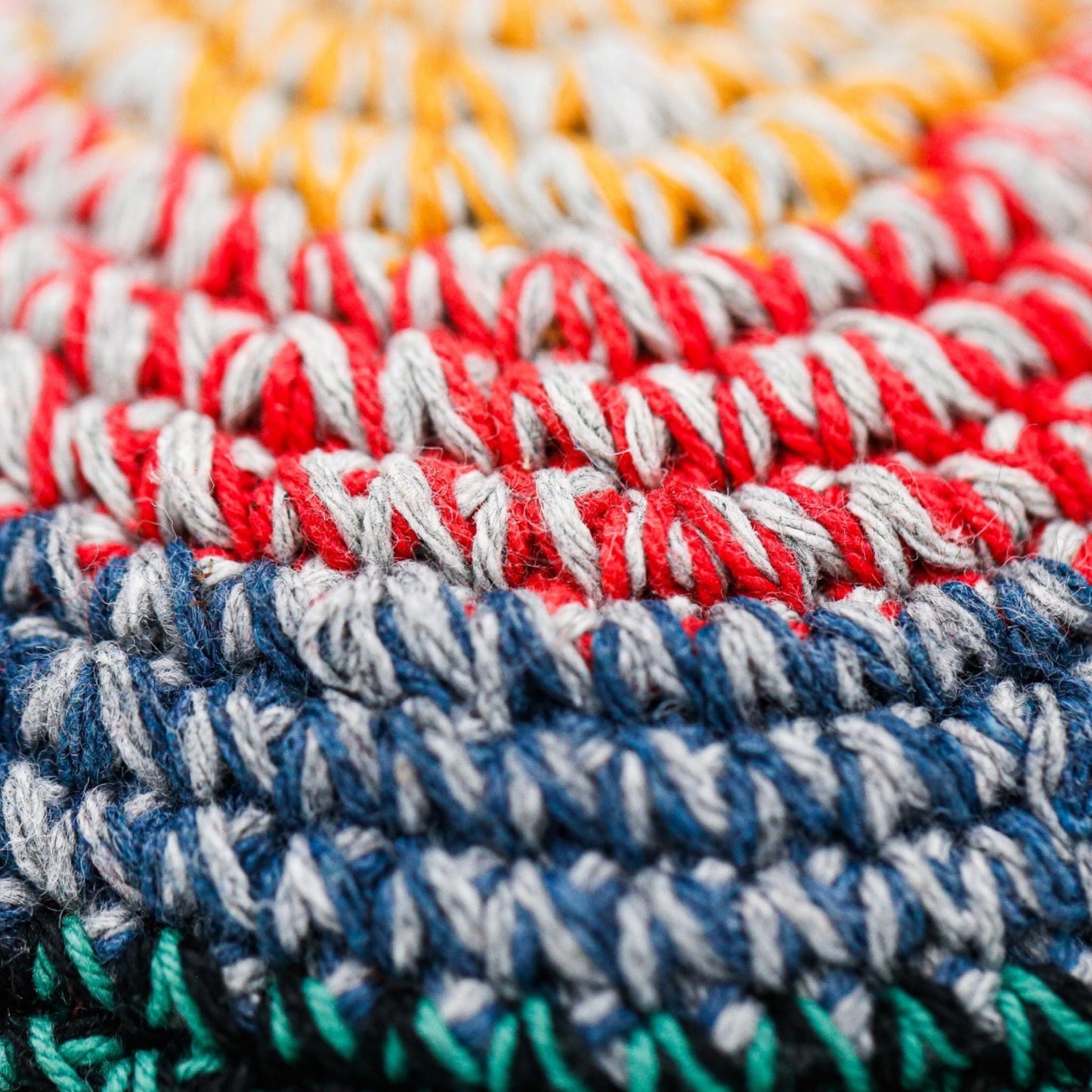 Knitted Colorful Kippah 16cm