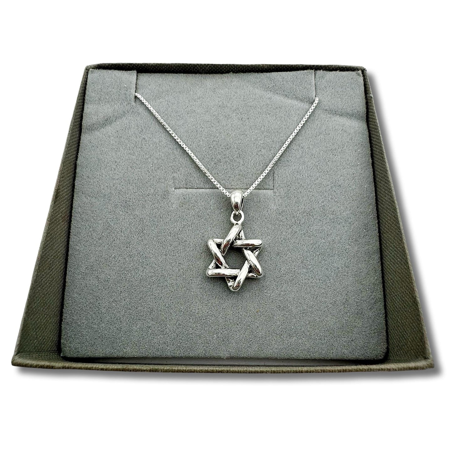 Silver Star of David Necklace
