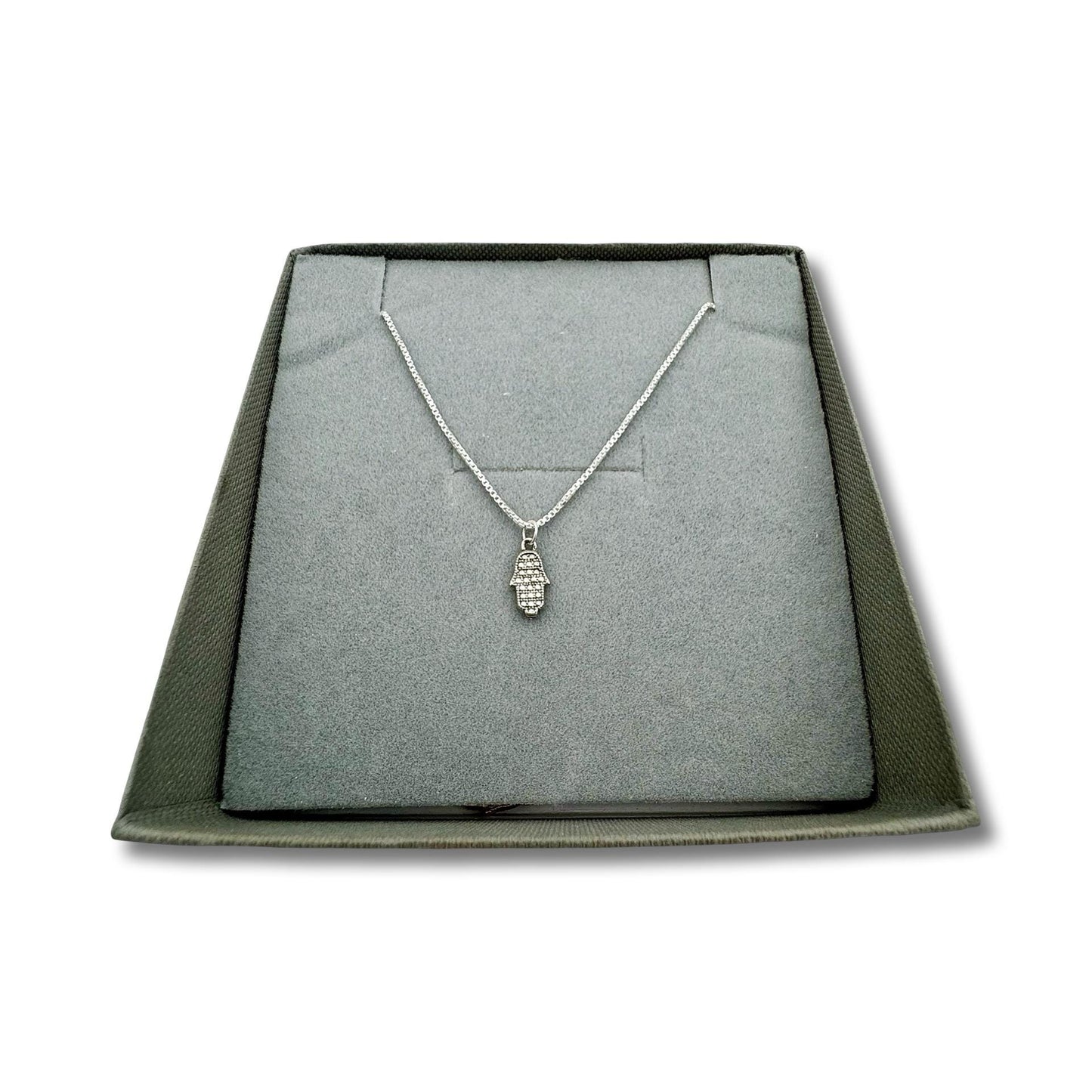 Mini Hamsa Necklace Sterling Silver/Gold Filled