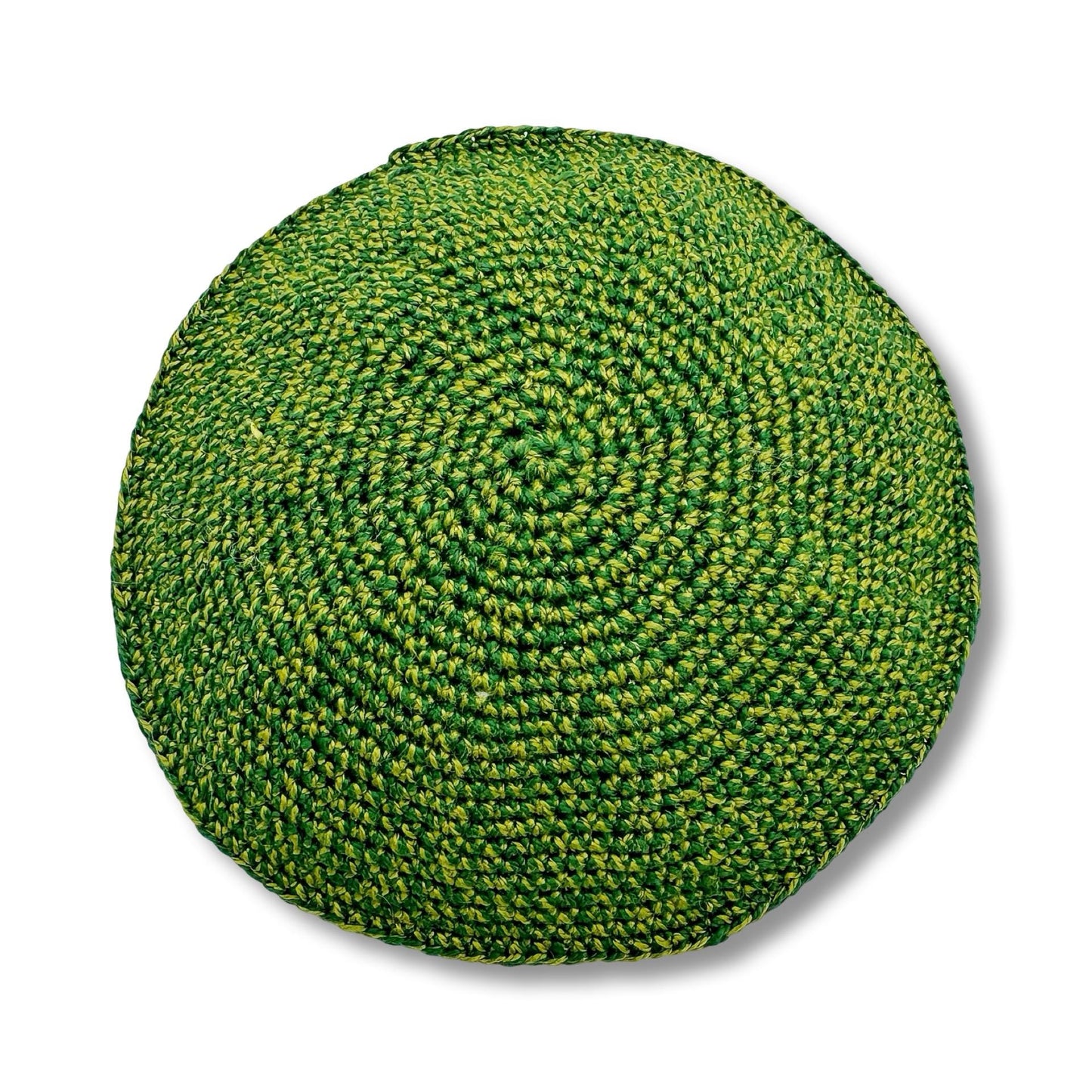 Green Cotton knitted Hand Made Kippah