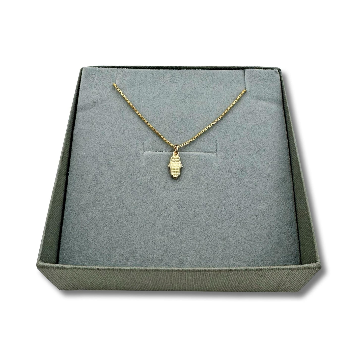 Mini Hamsa Necklace Sterling Silver/Gold Filled