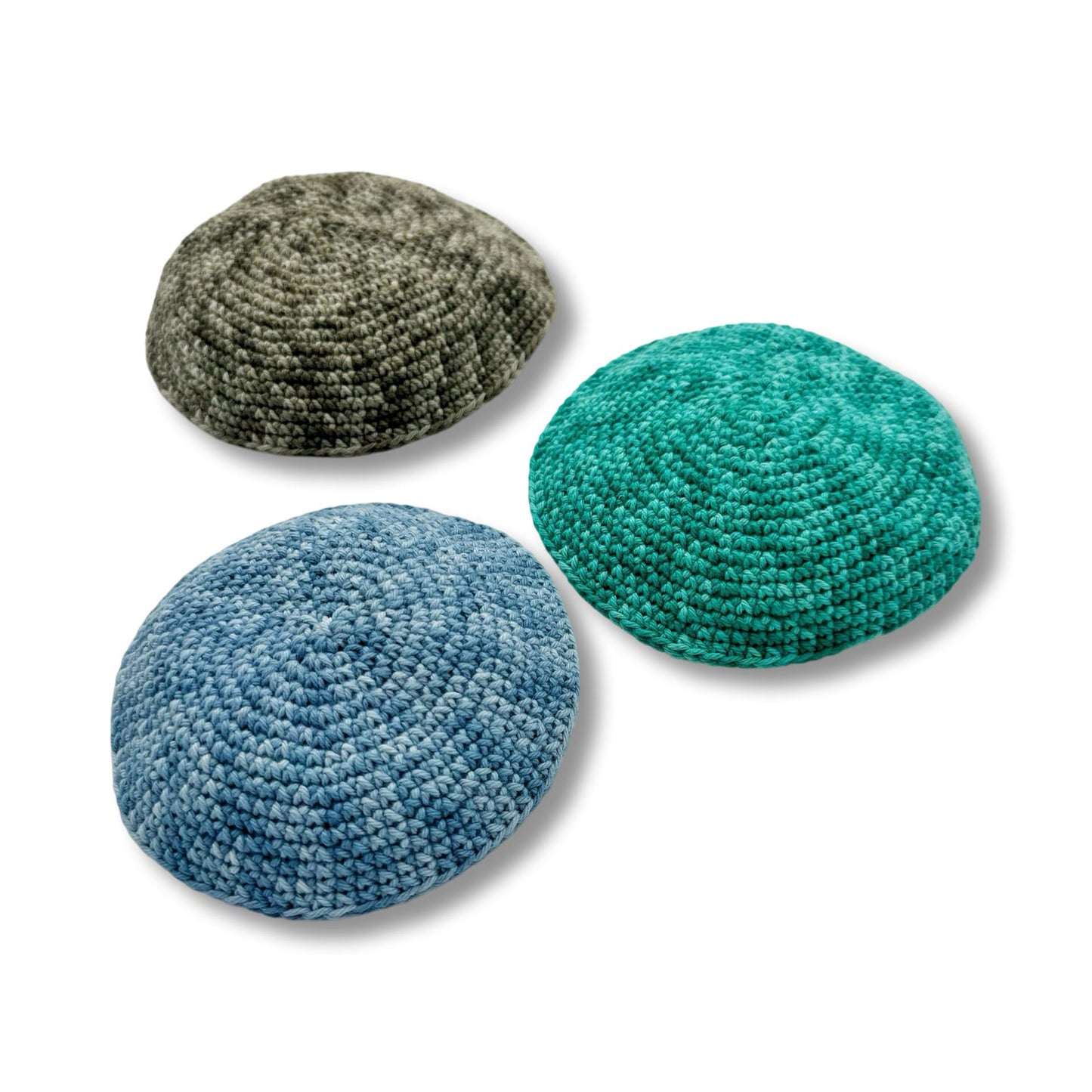 Brown Cotton knitted Hand Made Kippah