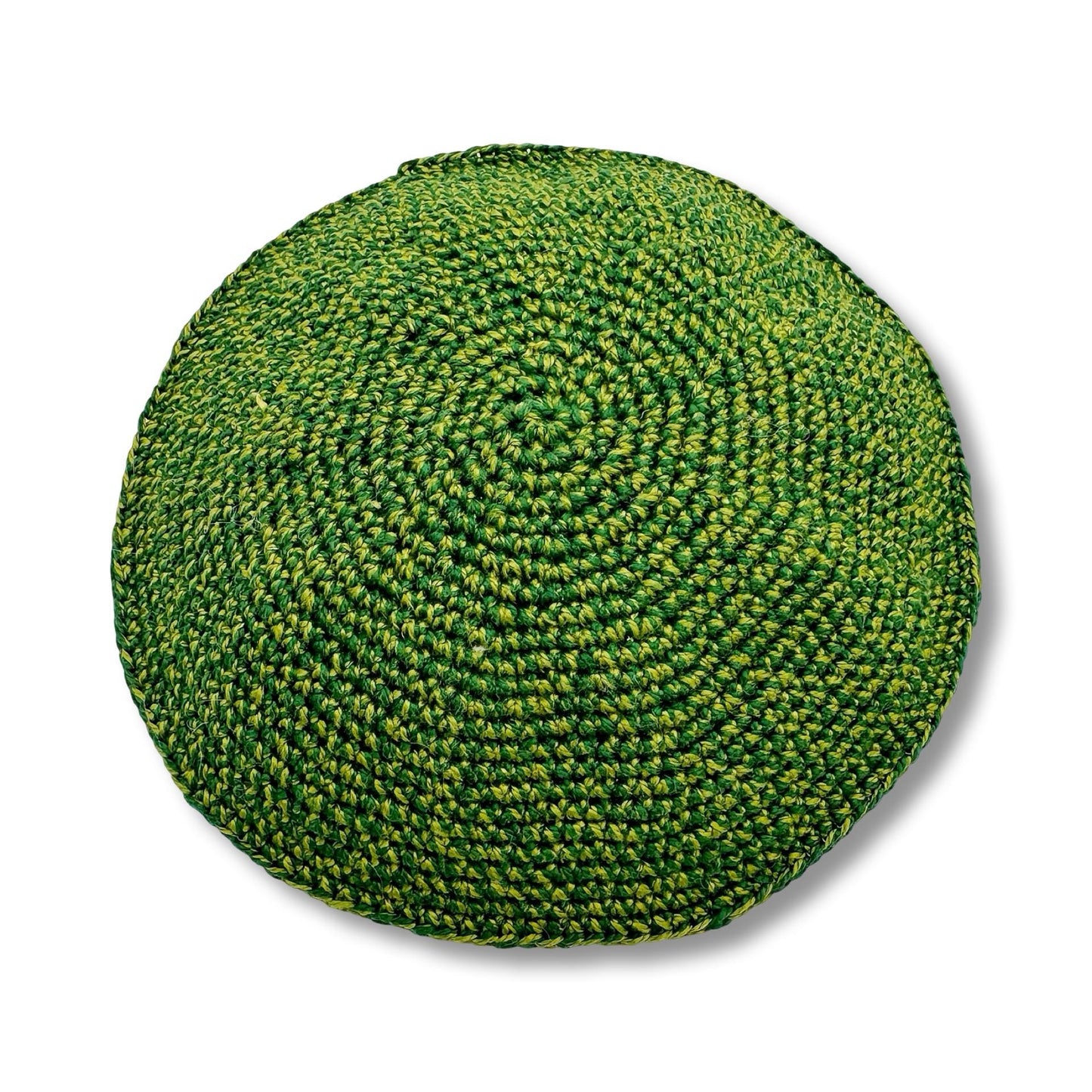 Green Cotton knitted Hand Made Kippah