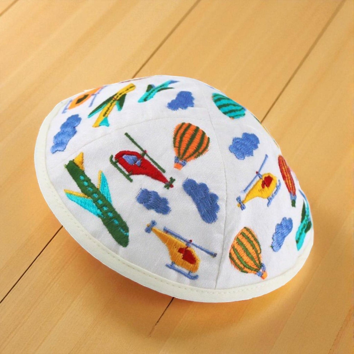Kids Aircraft Embroidered Kippah
