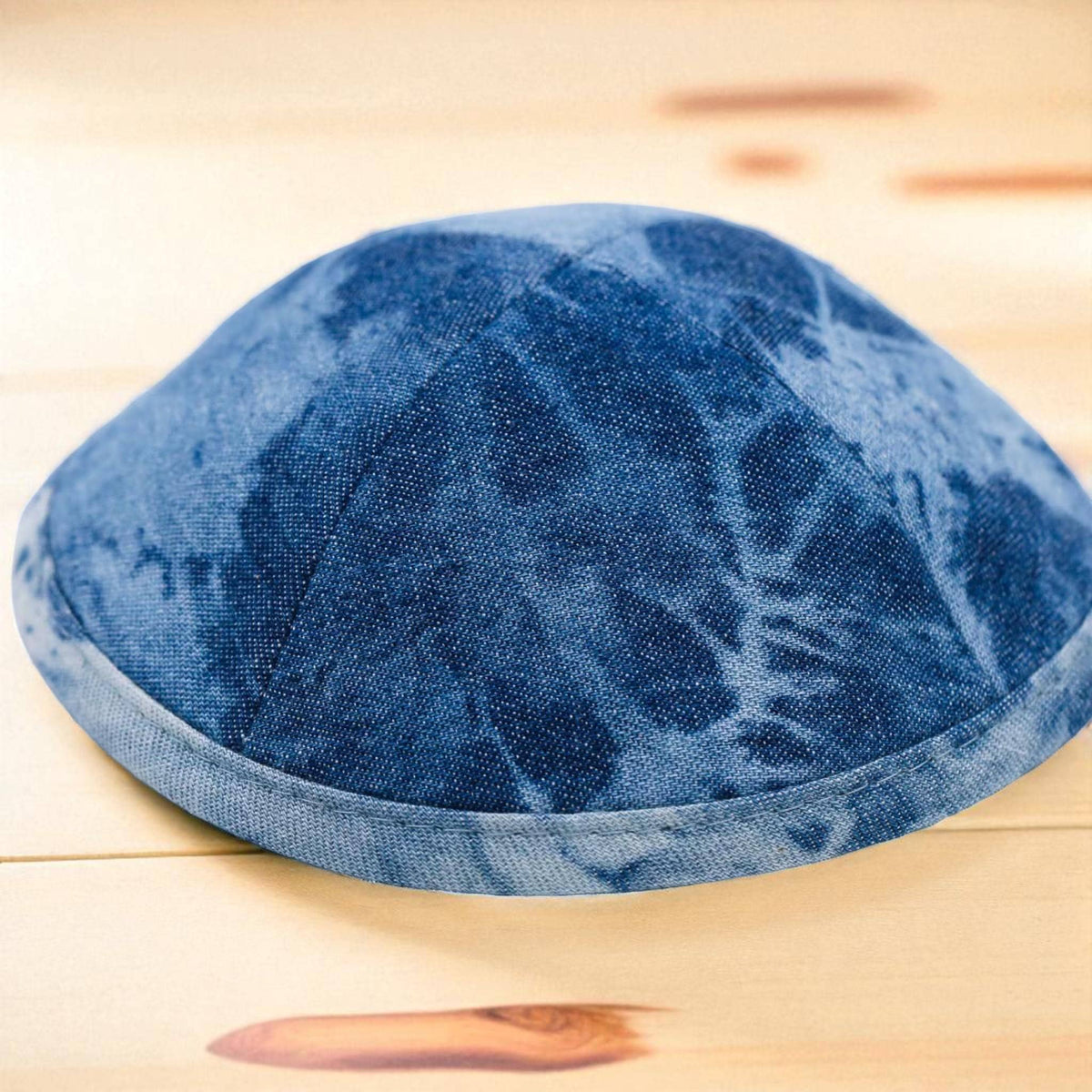 Kippa 18 cm motif bleu taché
