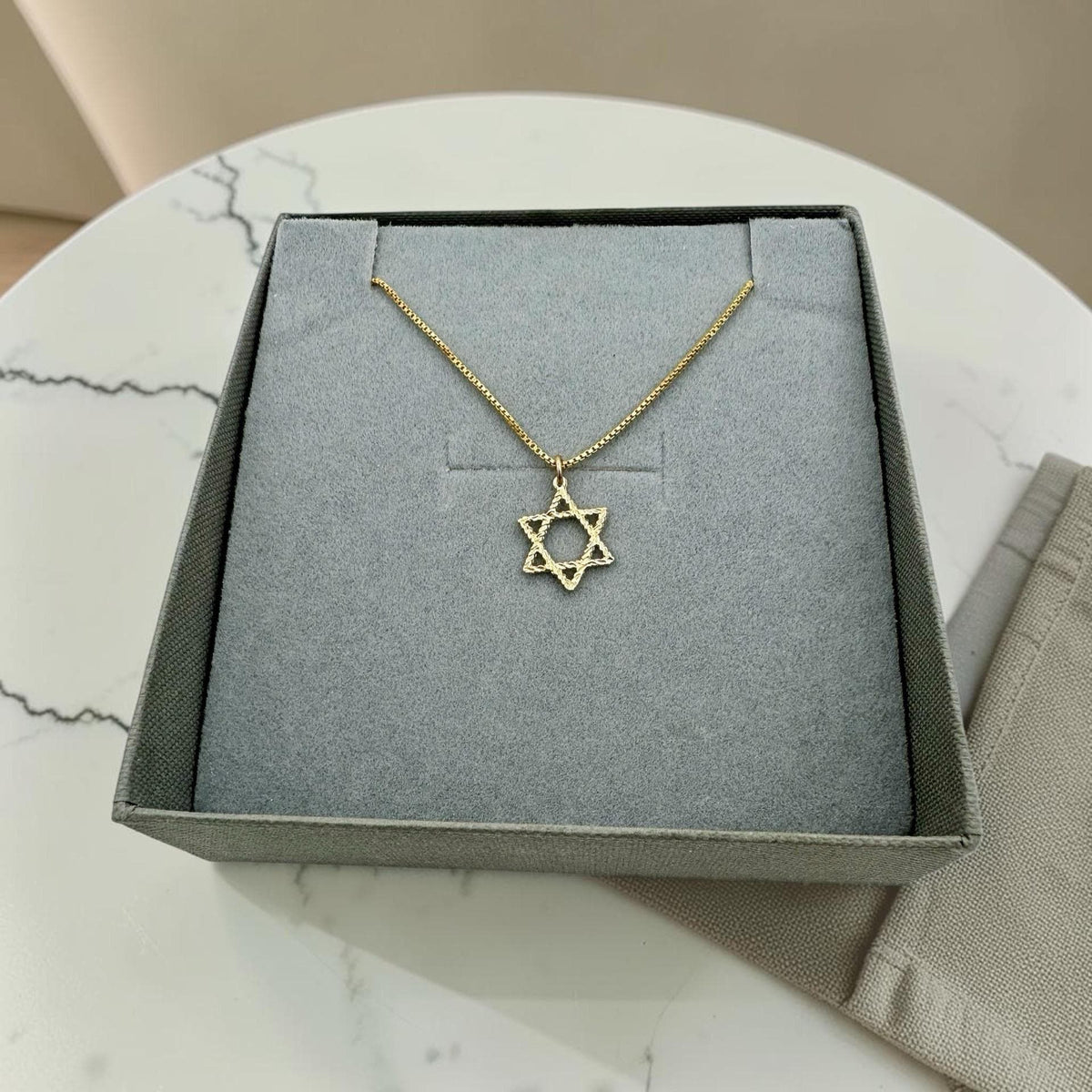 שרשרת מגן דוד כסף סטרלינג/גולדפילד