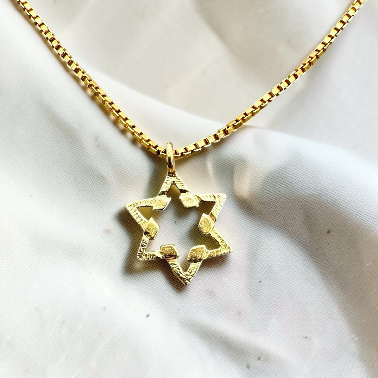 Sterling Silver/Gold Filled Star of David Necklace