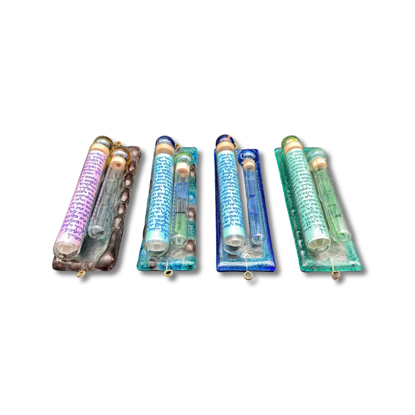 wedding Glass Mezuzah Case