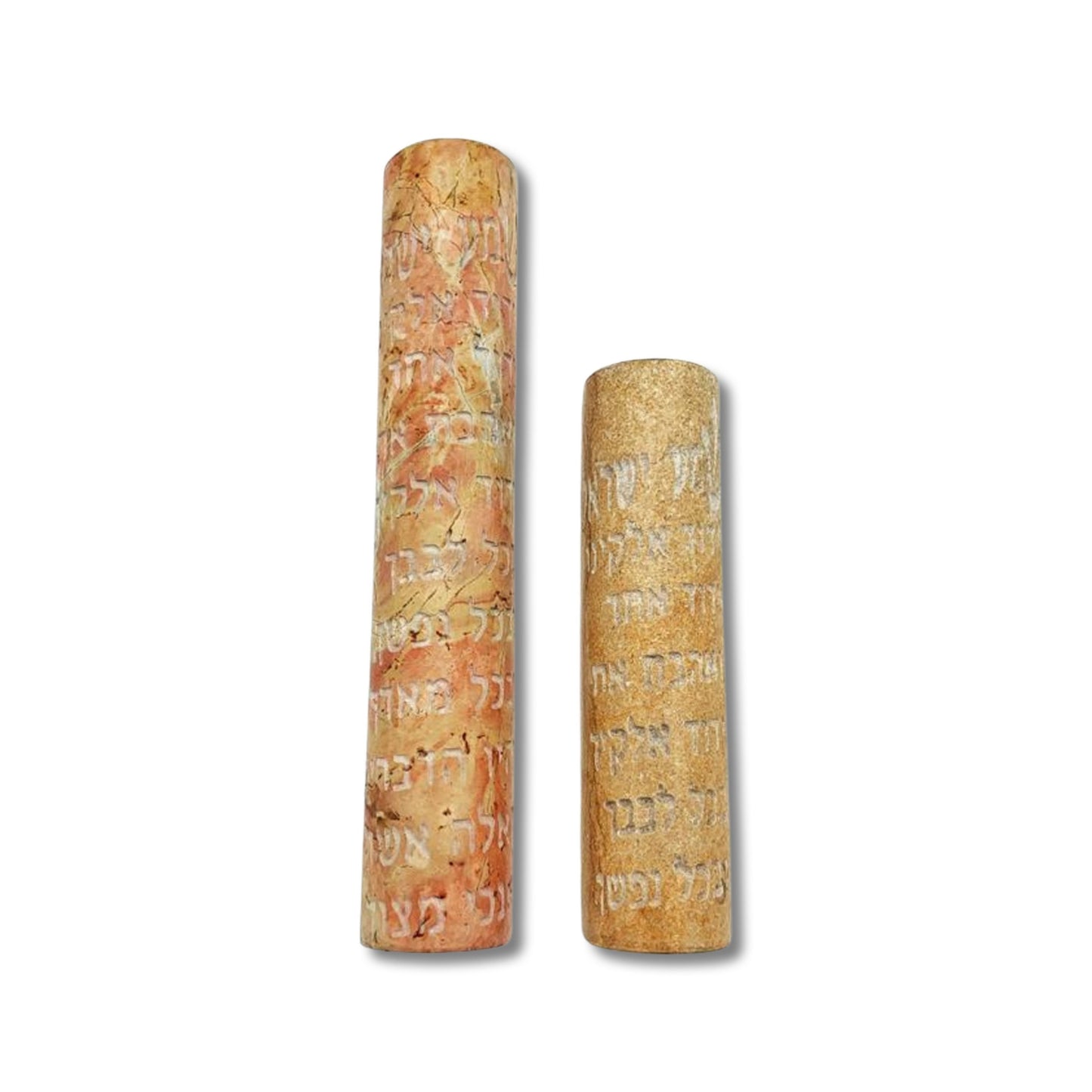 handmade Red Jerusalem Stone Mezuzah case
