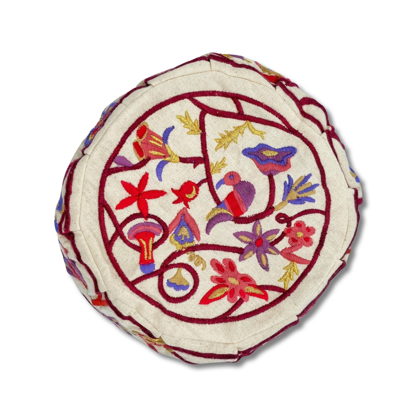 Birds Embroidered big Kippah