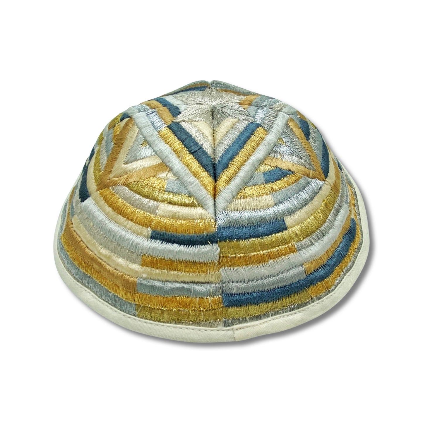 Gold Star of David Embroidered Kippah