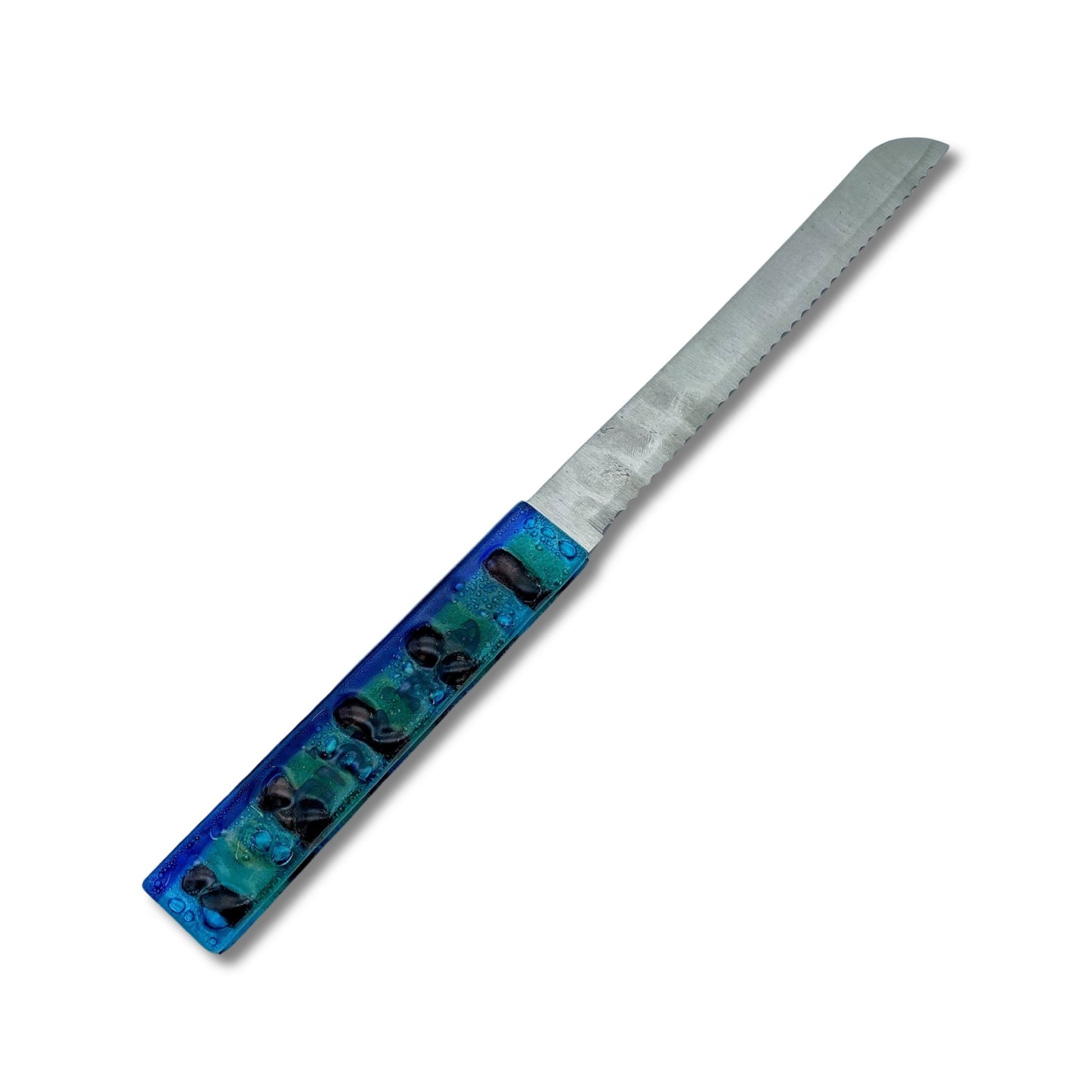 Stainless steel & Bubble Glass Bread Knife