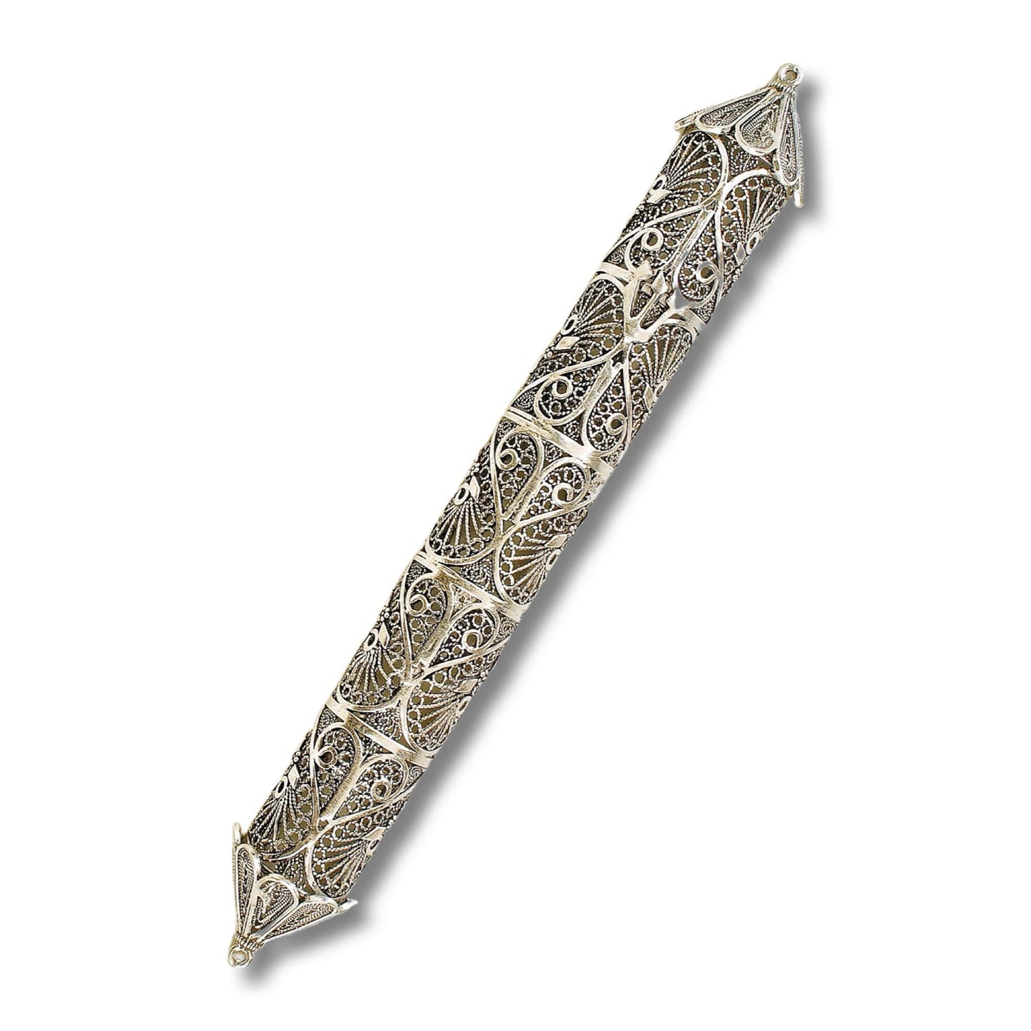 Sterling Silver Heart Mezuzah case