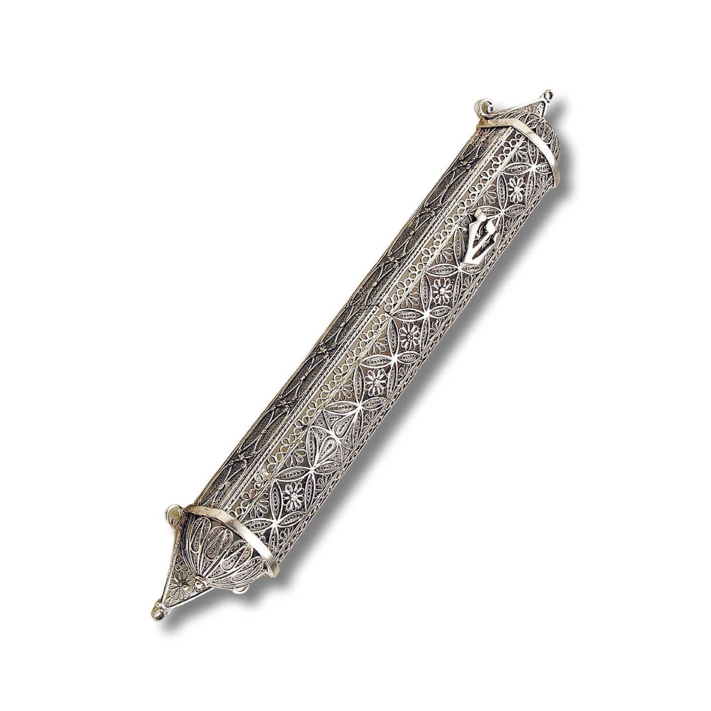 Big Sterling Silver Mezuzah case