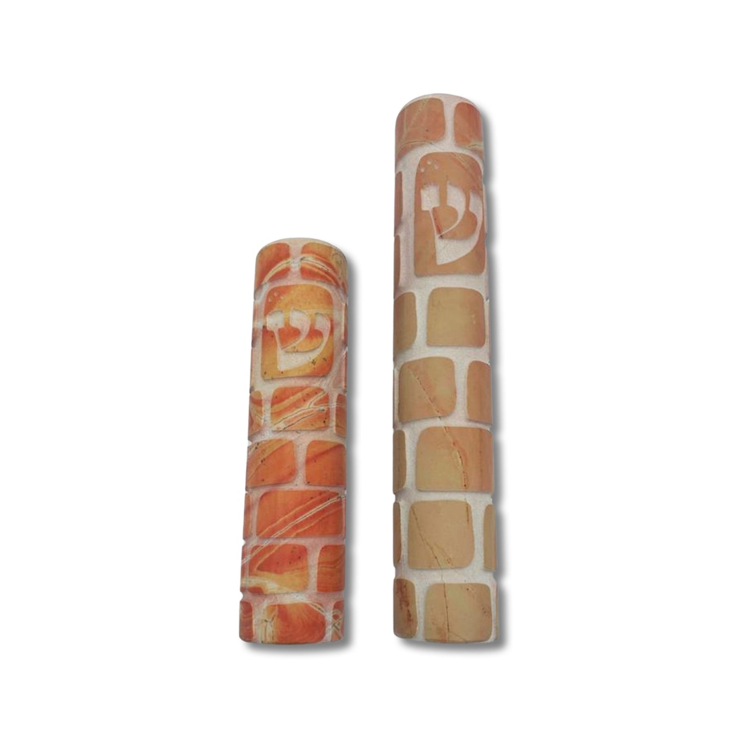 Jerusalem Stone Mezuzah Western Wall Design
