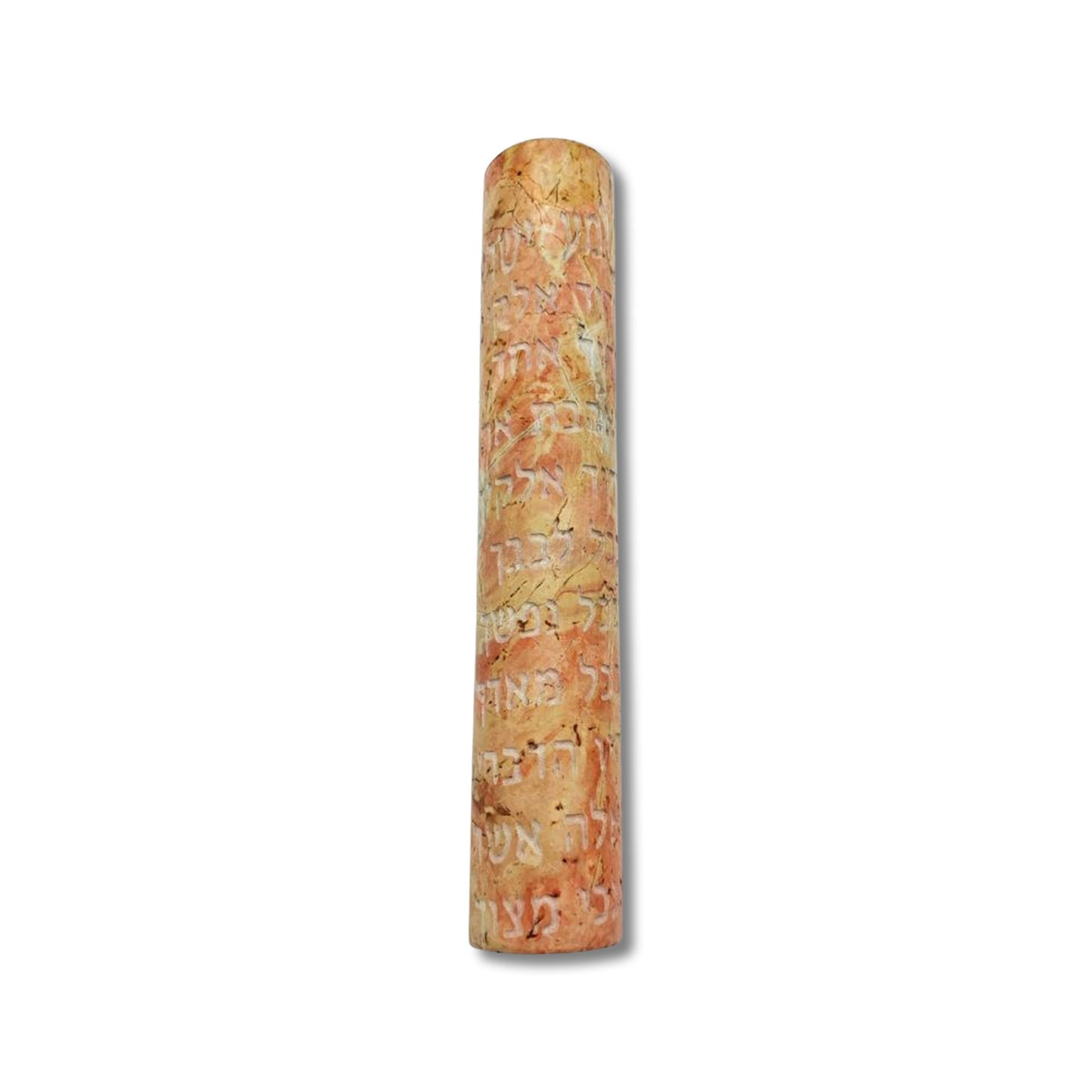 handmade Red Jerusalem Stone Mezuzah case