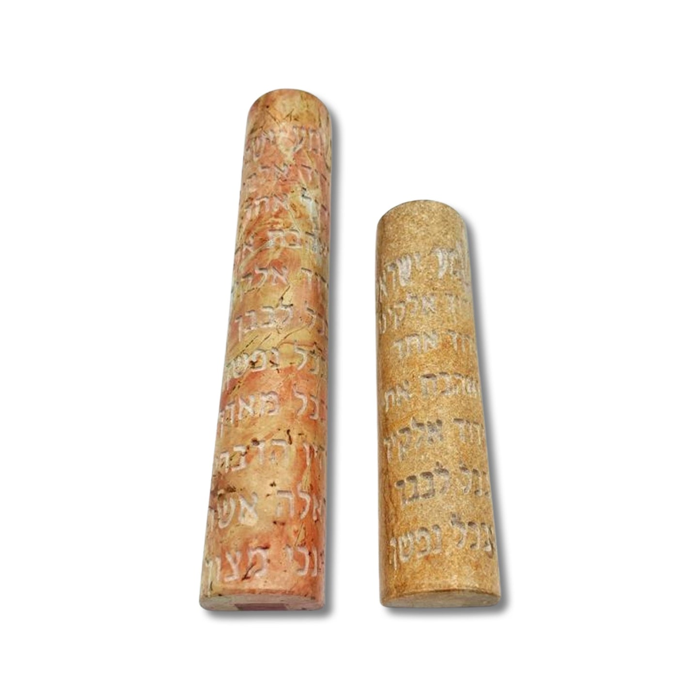 handmade Red Jerusalem Stone Mezuzah case