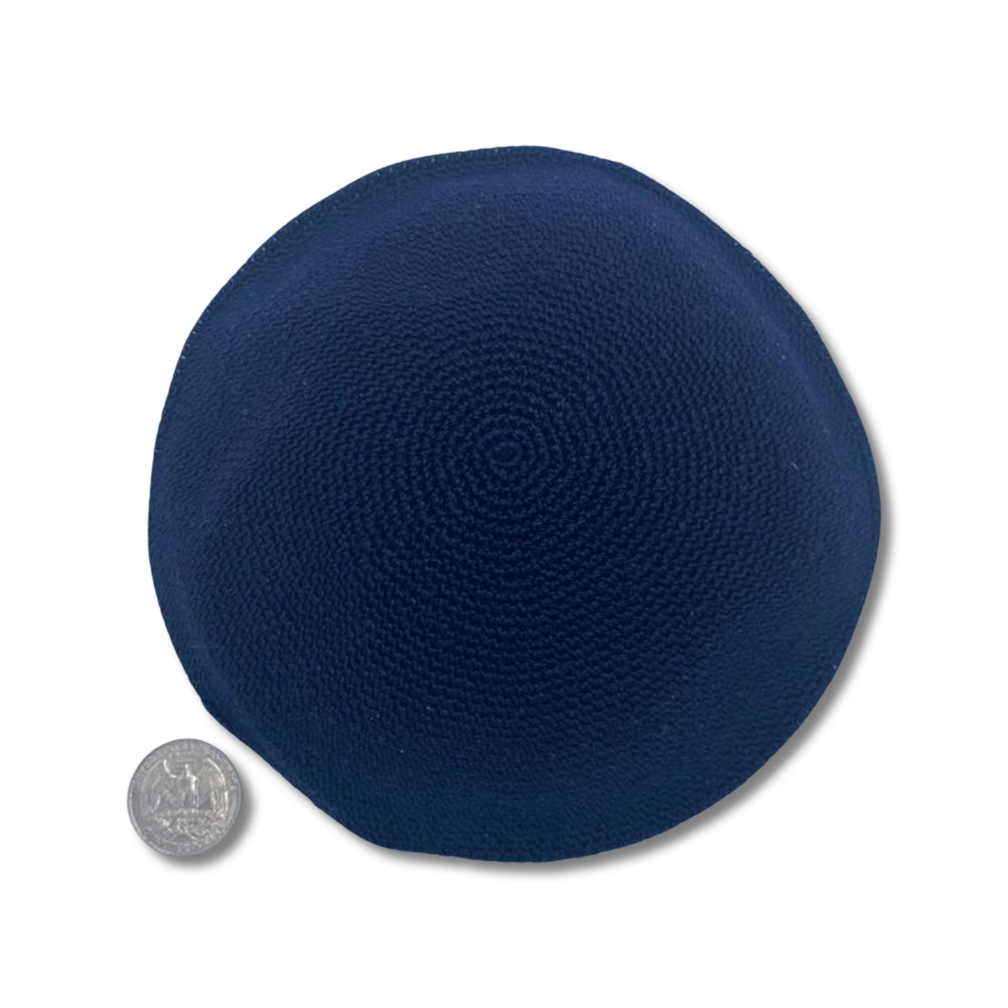 Dark Blue Cotton knitted Hand Made Kippah