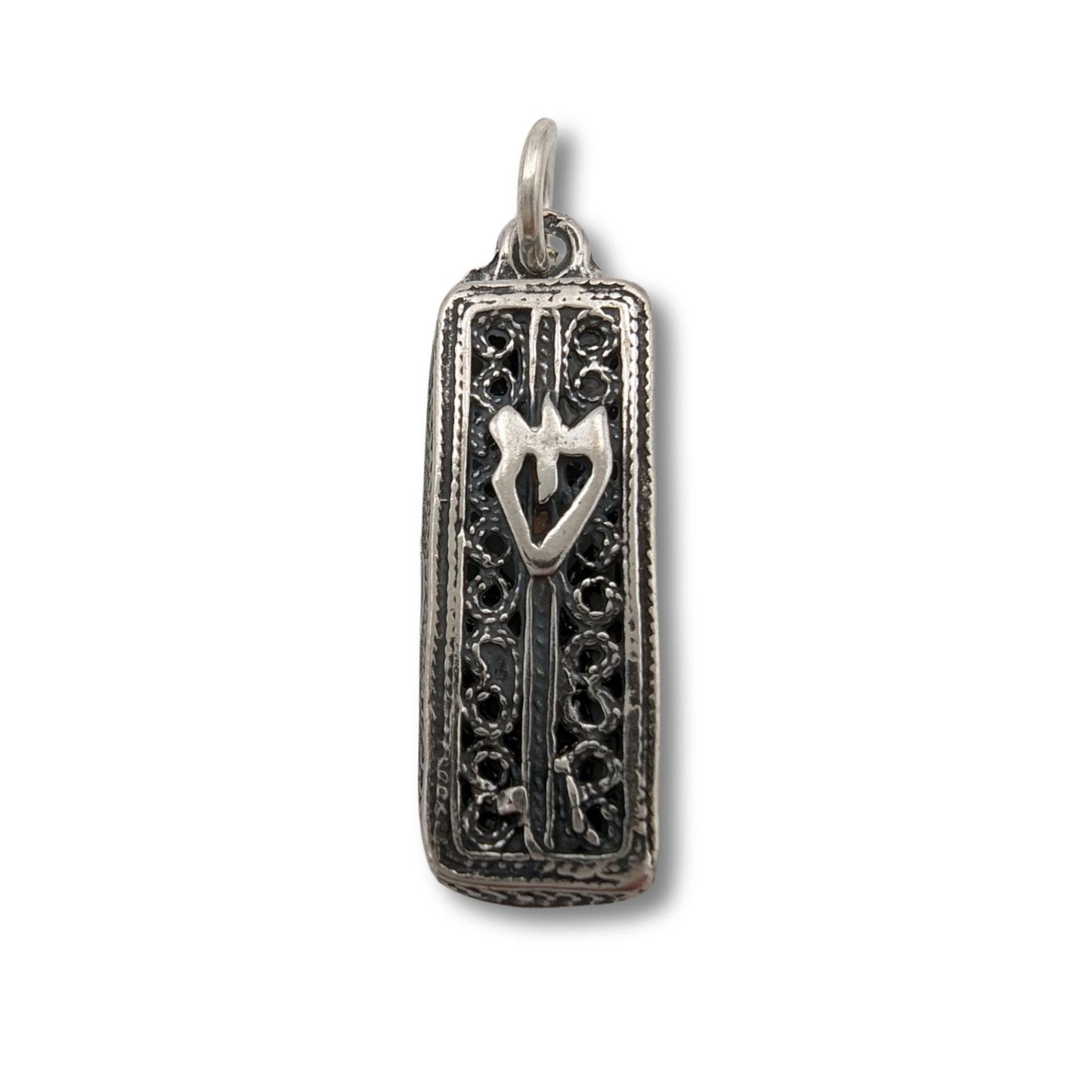 Sterling Silver Mezuzah Necklace