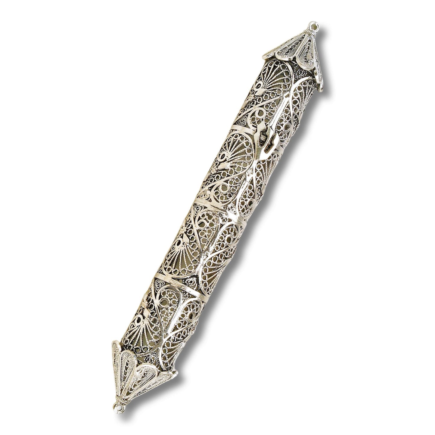 Sterling Silver Heart Mezuzah case