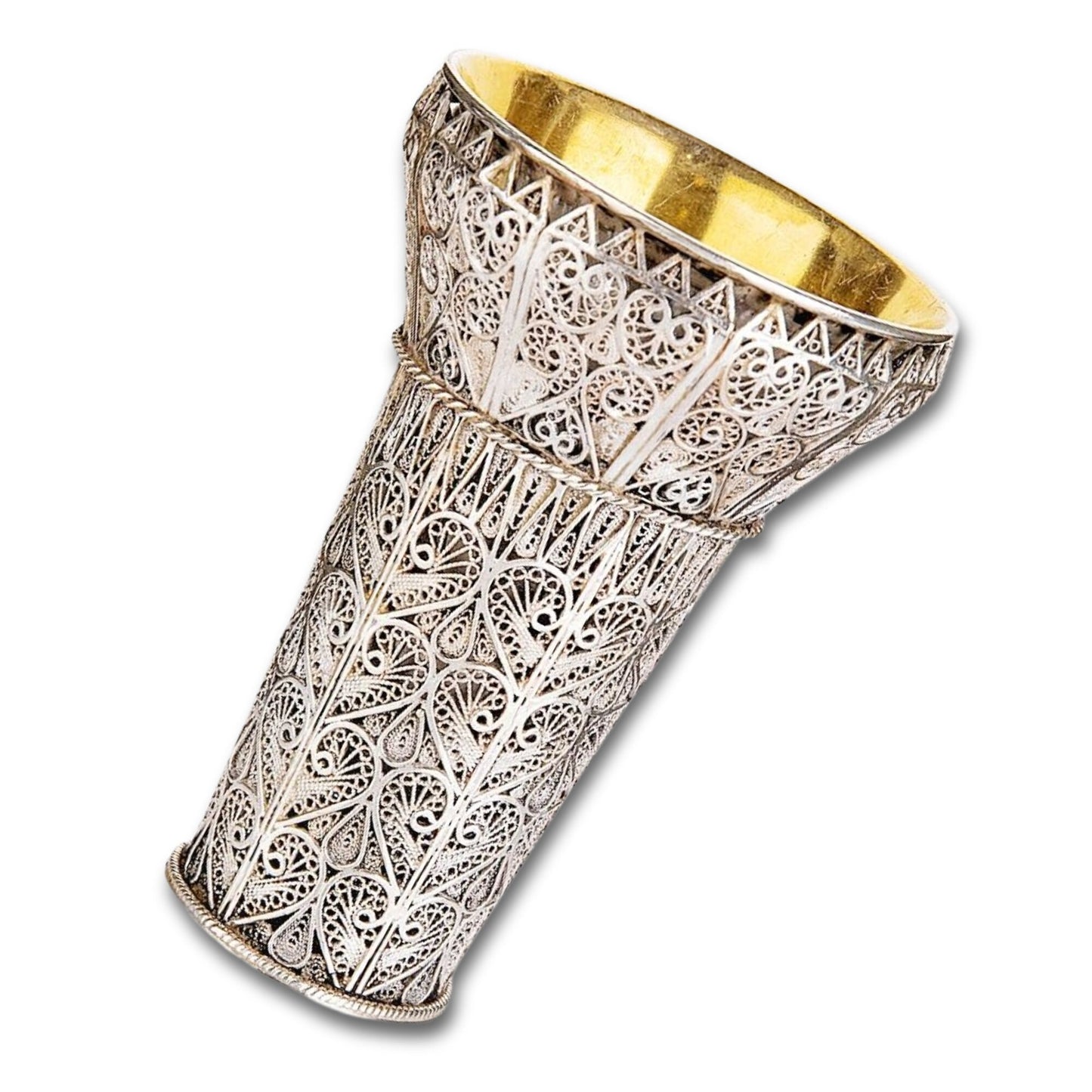 Sterling Silver Yemenite Filigree Kiddush Cup