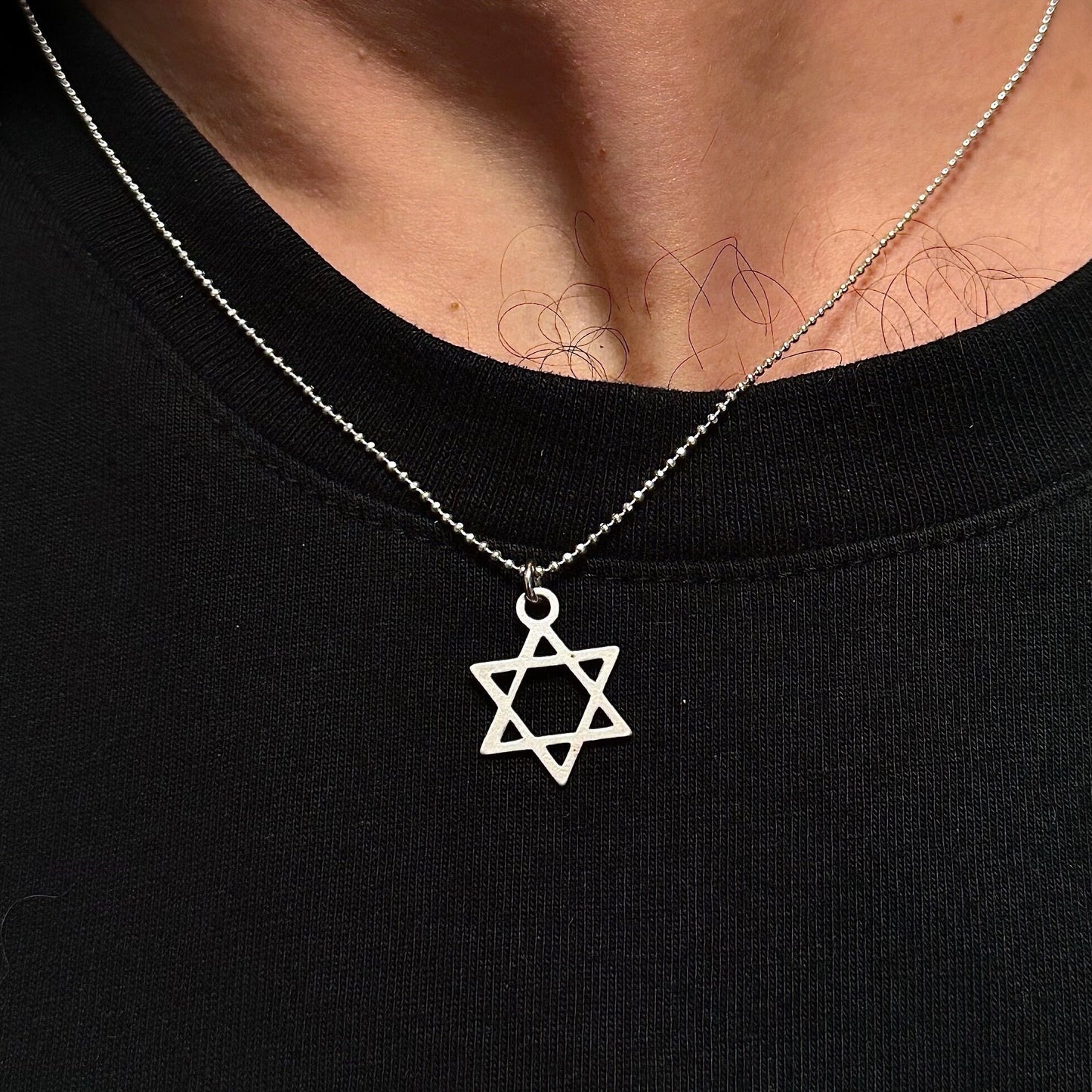 Sterling Silver Star Of David Necklace