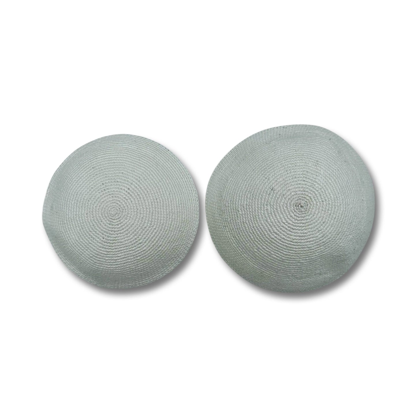 White Cotton Hand Made Kippah 13/16cm