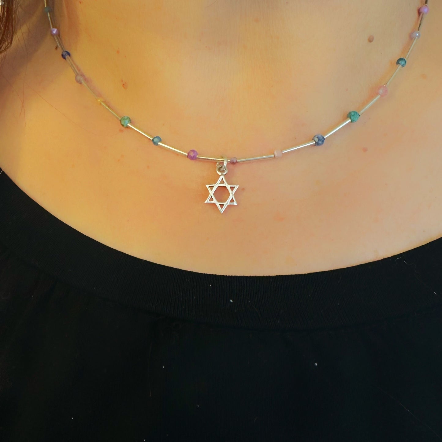 Sterling Silver Star Of David Necklace / bracelet