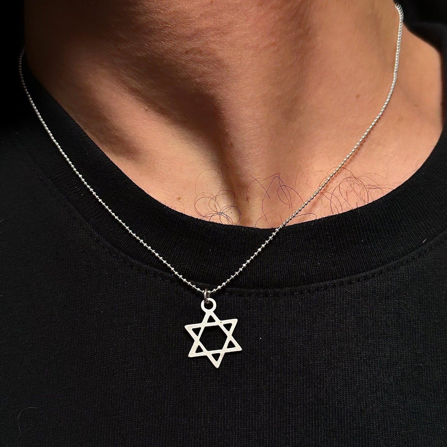 Sterling Silver Star Of David Necklace