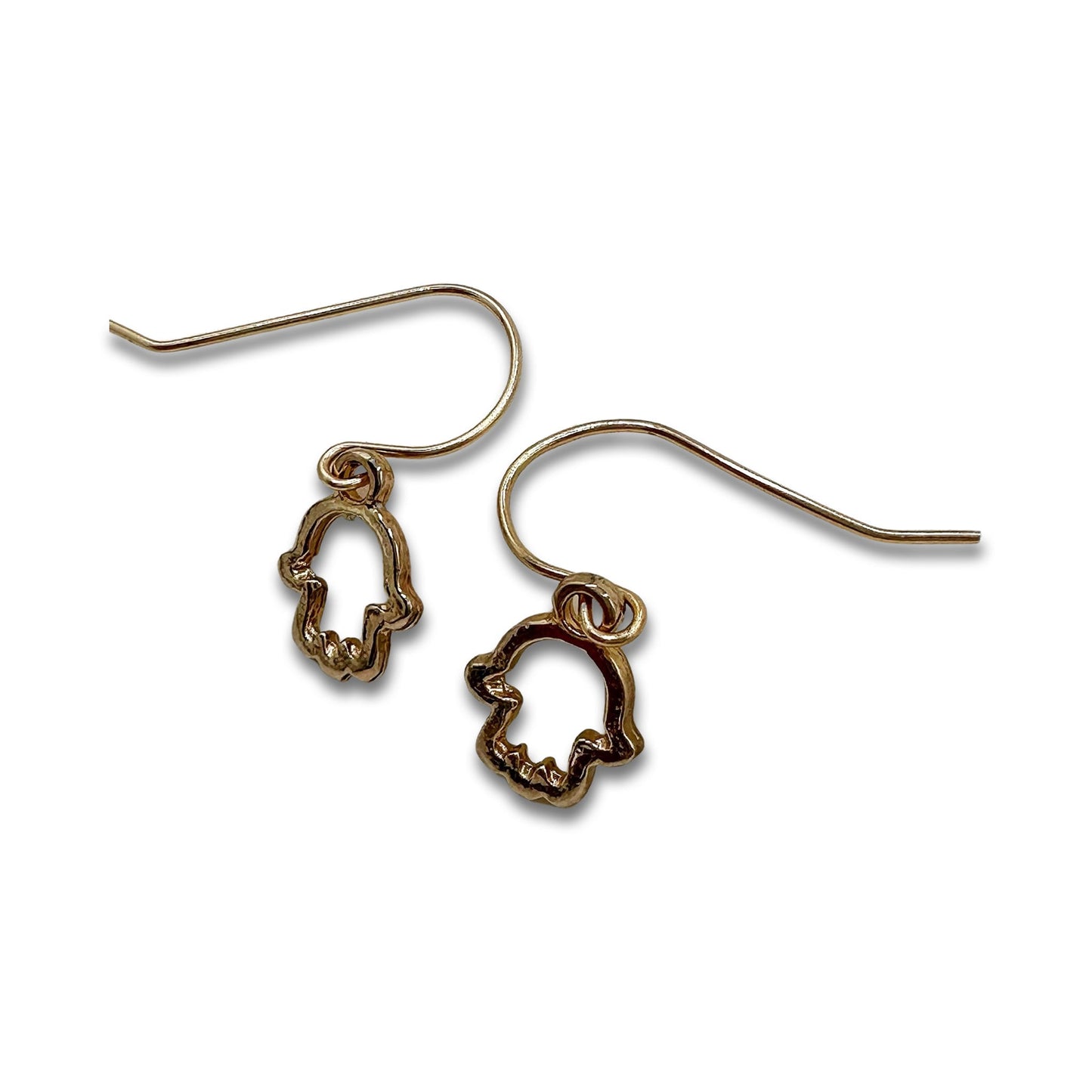 Gold Filled Hamsa Earrings Made in Israel