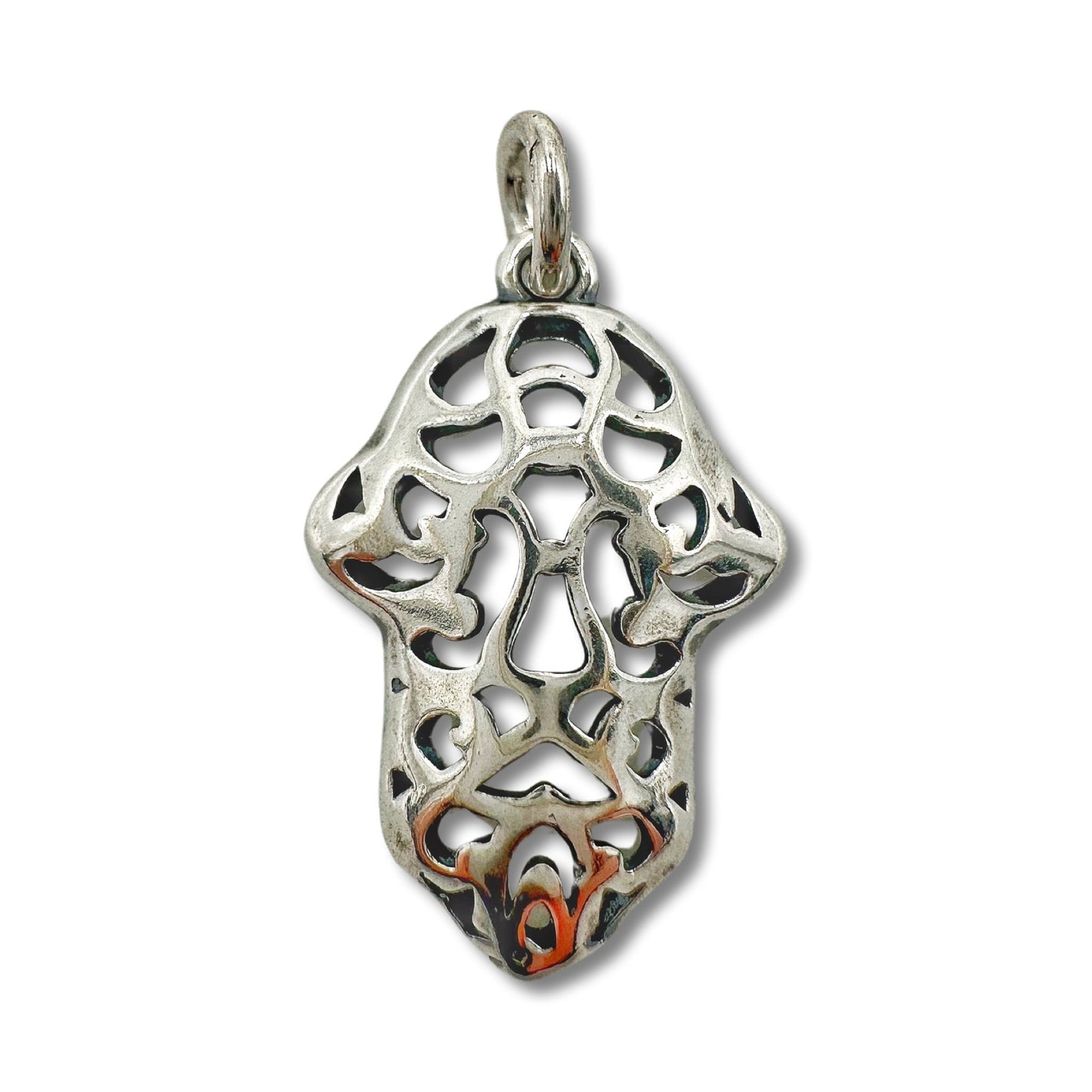 Big Sterling Silver Hamsa Necklace/Pendant